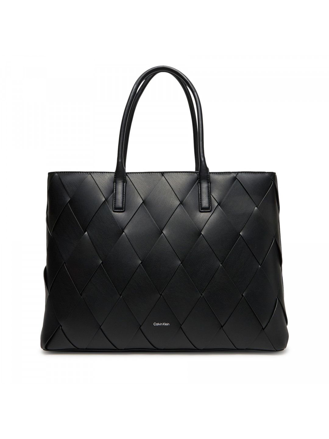 Kabelka Calvin Klein Ck Woven Medium Shopper K60K612994 Černá